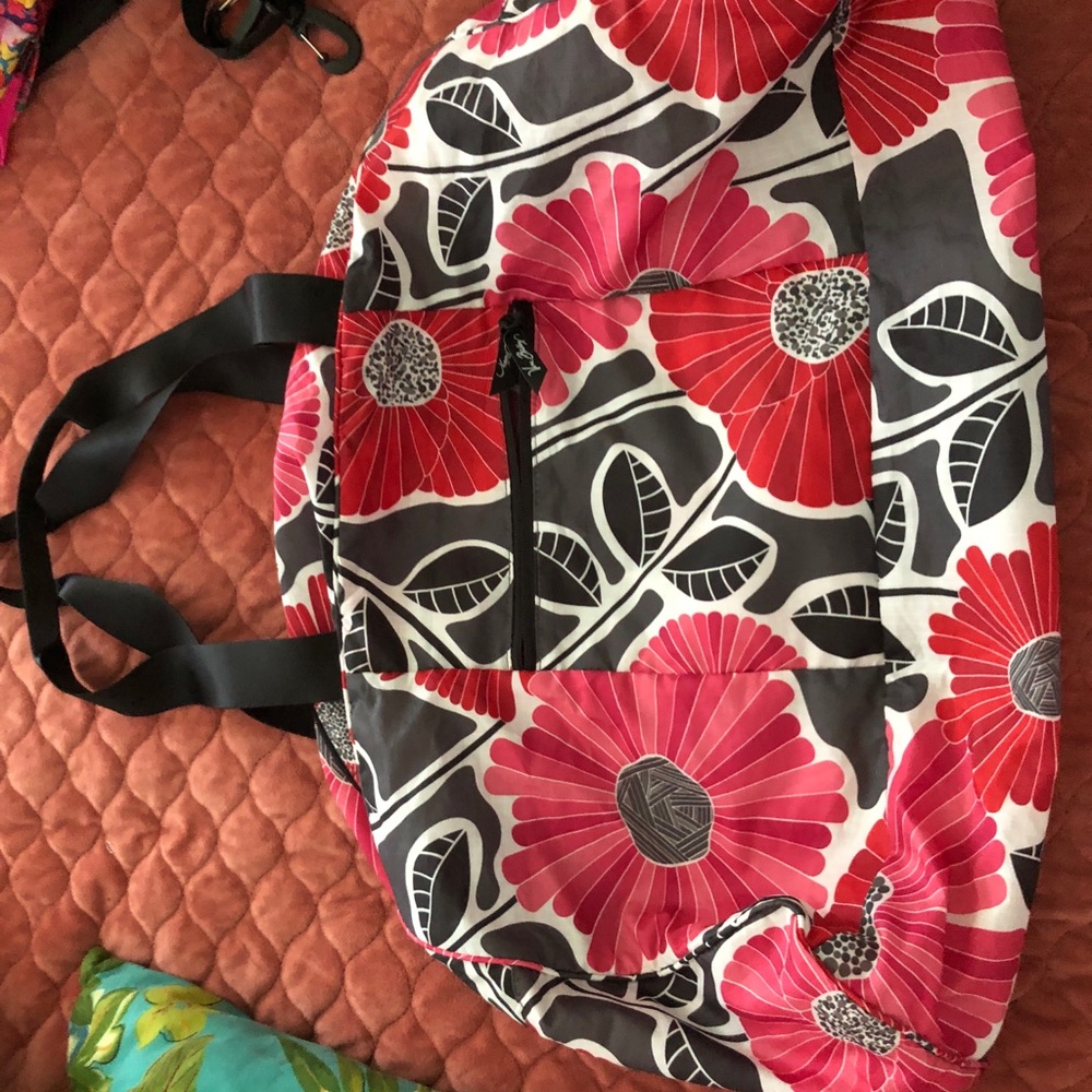 Vera Bradley packable duffle bag tote cheery Blossoms